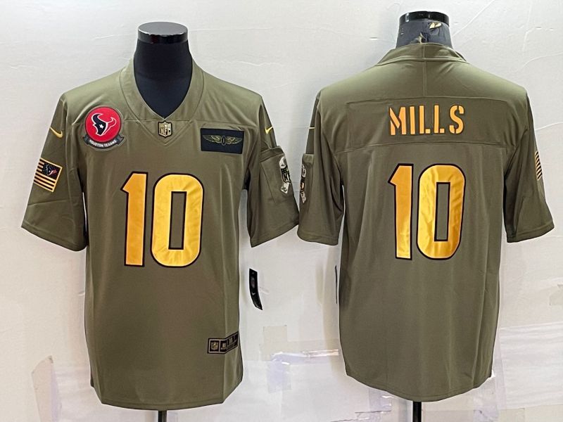 Men Houston Texans #10 Mills green gold Vapor Untouchable Limited NFL Jerseys